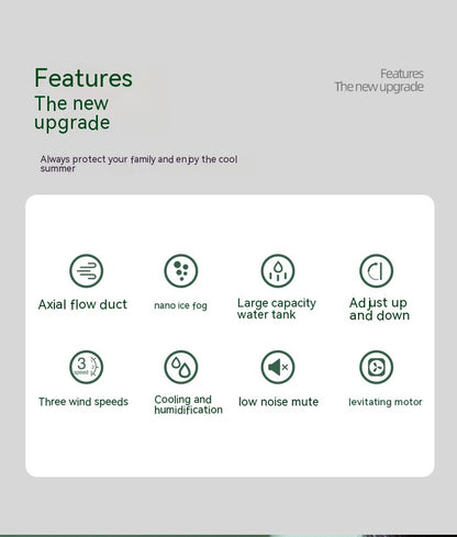 Air Conditioning Fan Desk Misting Fan Air Cooler Cooling USB Rechargeable Humidifier Portable Spray Fan with 3 Wind Speeds Mist Fan for Home